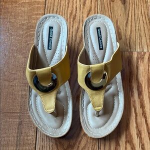 Good Chic Women's Sandals in Mustard Yellow